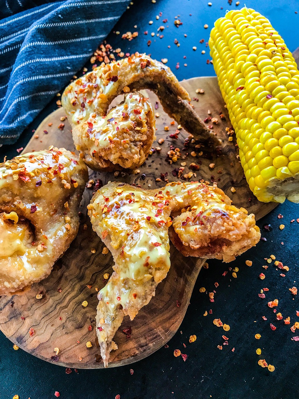 wings, chicken, meal, sweetcorn, spicy, poultry, food, lunch, snack, wooden board, chilli, alabama white sauce, deep fried, chicken wings, buffalo wings, sweetcorn, sweetcorn, chicken wings, chicken wings, chicken wings, chicken wings, buffalo wings, buffalo wings, buffalo wings, buffalo wings, buffalo wings